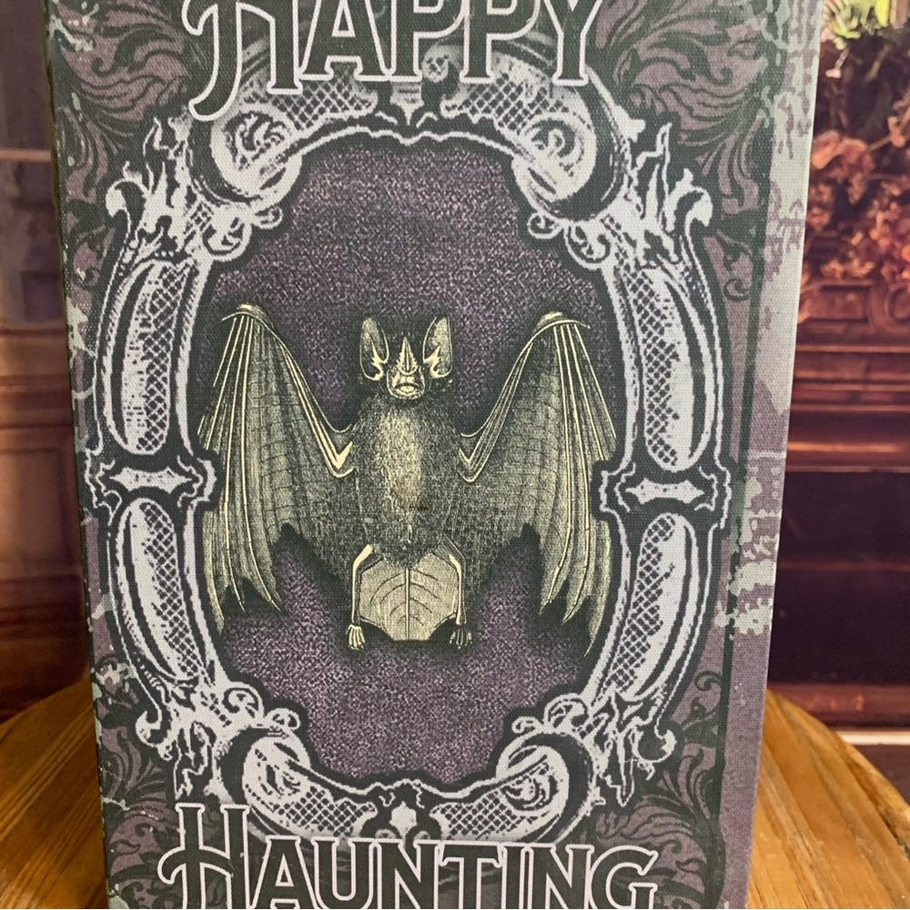 Happy Haunting Halloween Faux Book Decor Remote Control Storage Stash Decor - Picture 4 of 12